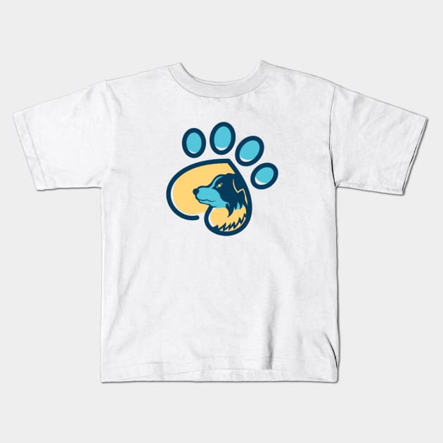 Dog Claw Drawing Kids T-Shirt by anbartshirts